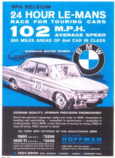 bmw 1800 tisa Renntourenwagen Poster